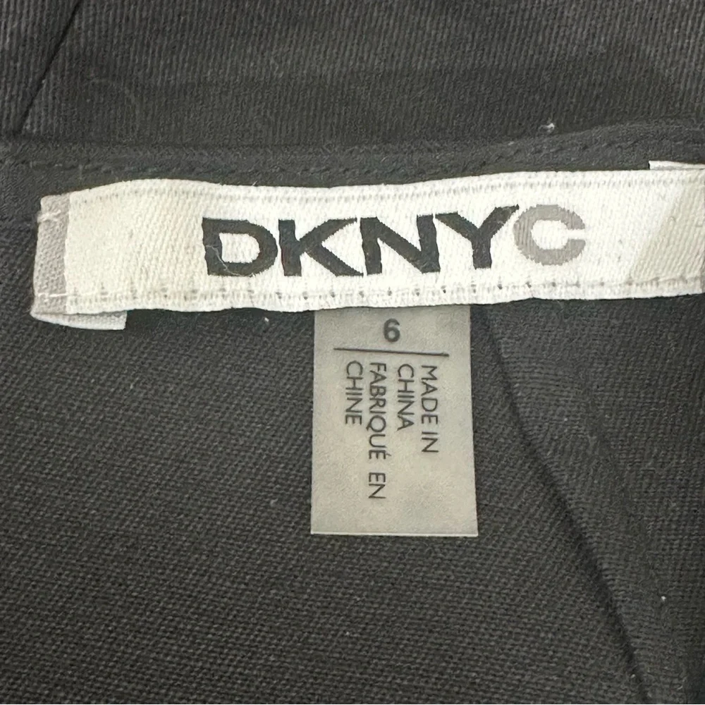 DKNYC Woven Shift Dress Black White Linen Cotton Sleeveless - Picture 4 of 7